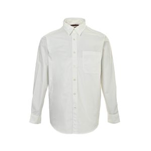 Gucci Cotton Embroidered Logo Shirt- White