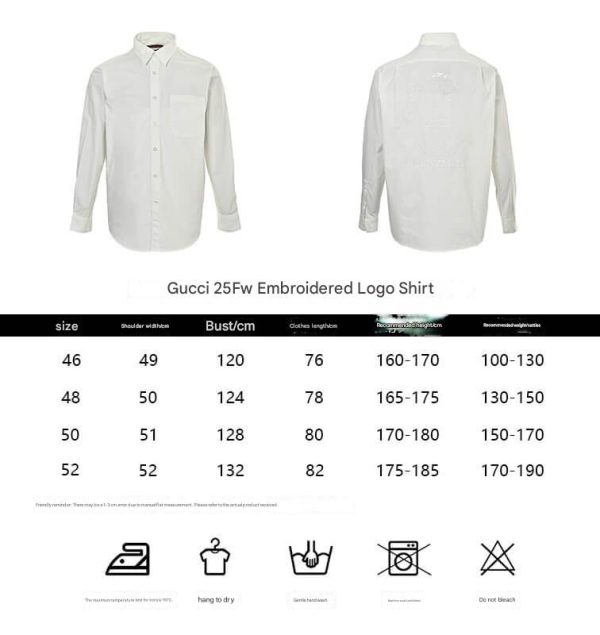 Gucci Cotton Embroidered Logo Shirt- White