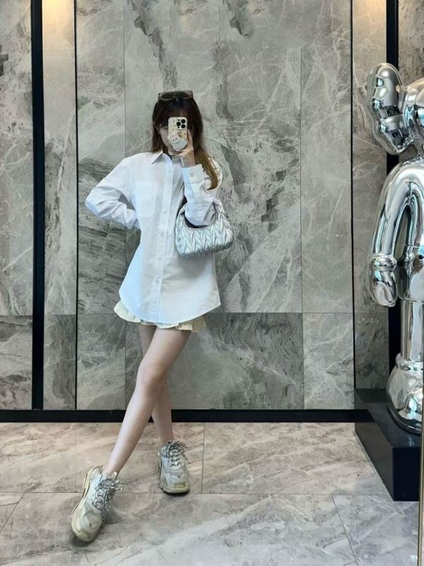 Gucci Cotton Embroidered Logo Shirt- White