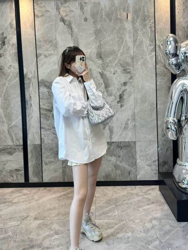 Gucci Cotton Embroidered Logo Shirt- White