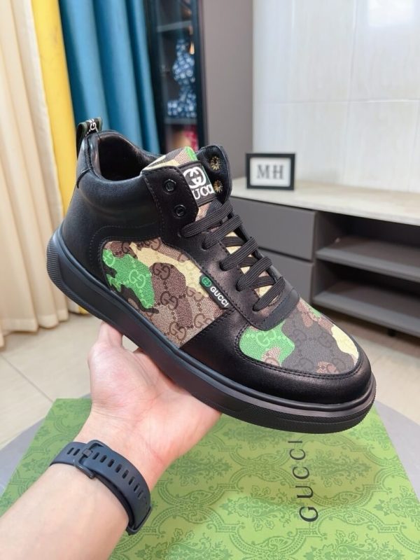 Gucci GG canvas and black leather high-top sneakers (4) Gucci GG canvas and black leather high-top sneakers