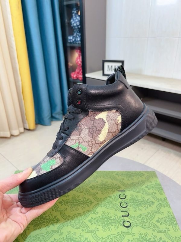 Gucci GG canvas and black leather high-top sneakers (6) Gucci GG canvas and black leather high-top sneakers