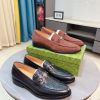 Gucci Jordy Monogram suede bit loafers