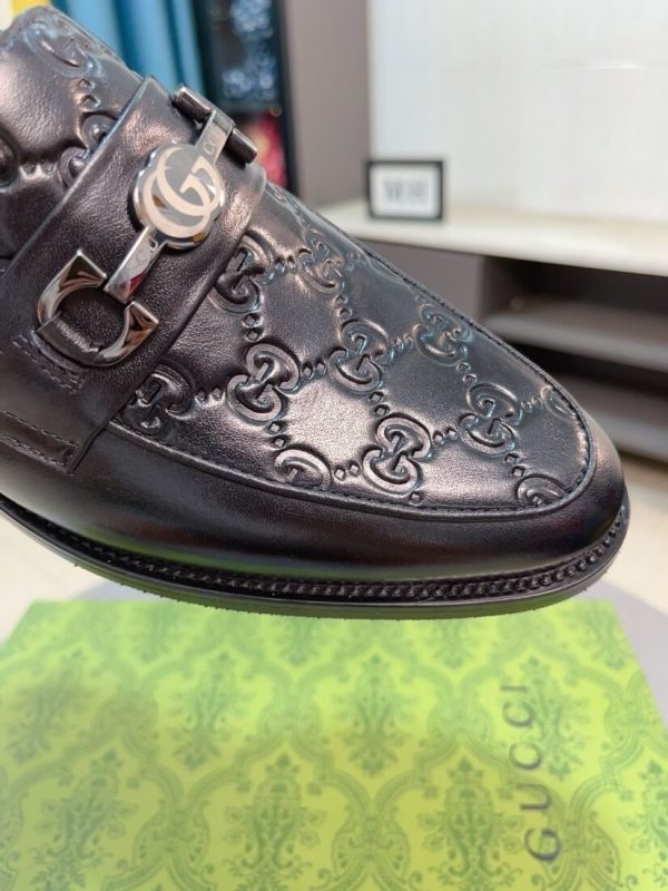 Gucci Jordy Monogram suede bit loafers