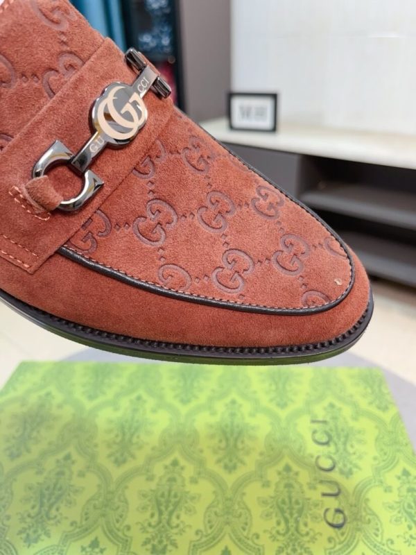 Gucci Jordy Monogram suede bit loafers