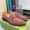 Gucci Jordy Monogram suede bit loafers