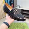 Gucci Jordy Monogram suede bit loafers