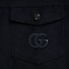 Gucci Men’s Velvet Corduroy Jacket With Double G- Black