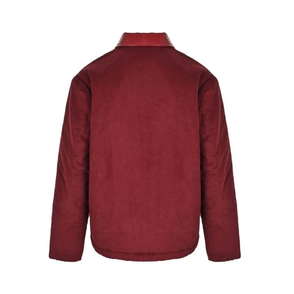 Gucci Men's Velvet Corduroy Jacket With Double G- Red