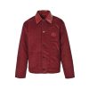 Gucci Men's Velvet Corduroy Jacket With Double G- Red