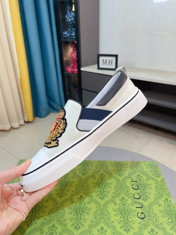 Gucci Re-Web slip-on sneakers (6) Gucci Moschino Kids Teddy Bear leather sneakers