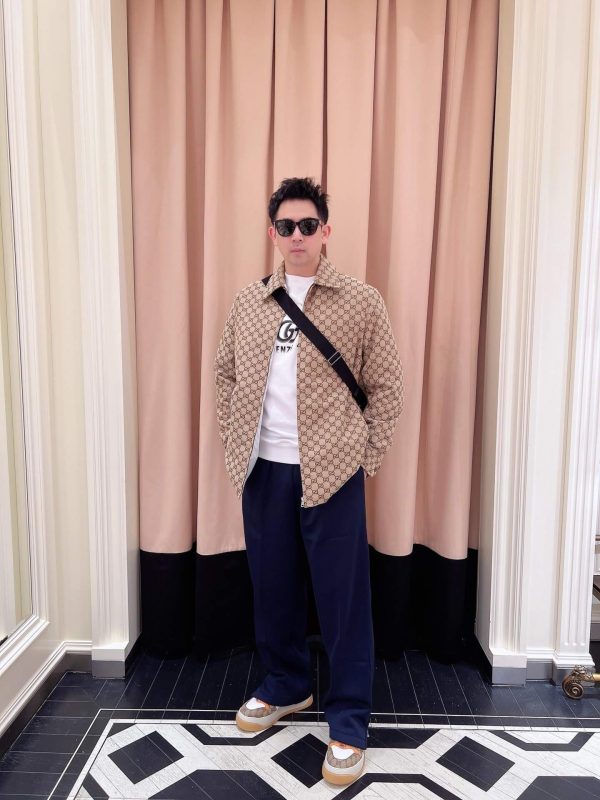 Gucci Reversible GG Harrington zip-up Jacket- Beige (1) Gucci Reversible GG Harrington zip-up Jacket- Beige