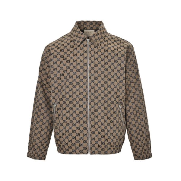 Gucci Reversible GG Harrington zip-up Jacket- Beige (10) Gucci Reversible GG Harrington zip-up Jacket- Beige