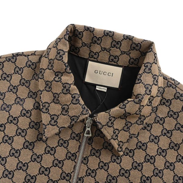 Gucci Reversible GG Harrington zip-up Jacket- Beige (7) Gucci Reversible GG Harrington zip-up Jacket- Beige