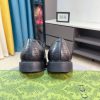 Gucci black leather men's lace-up formal shoes