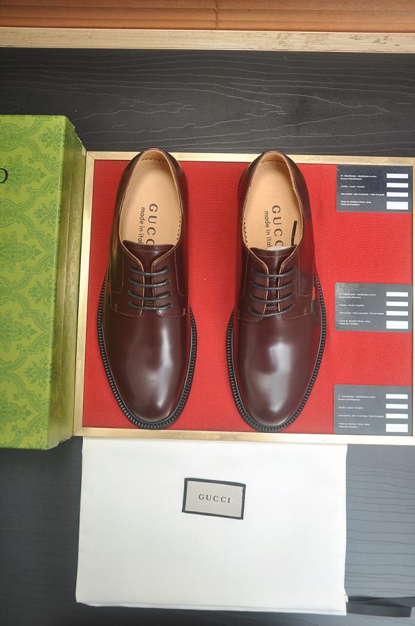 Gucci men's leather derby shoes