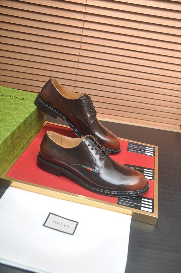 Gucci men's leather derby shoes