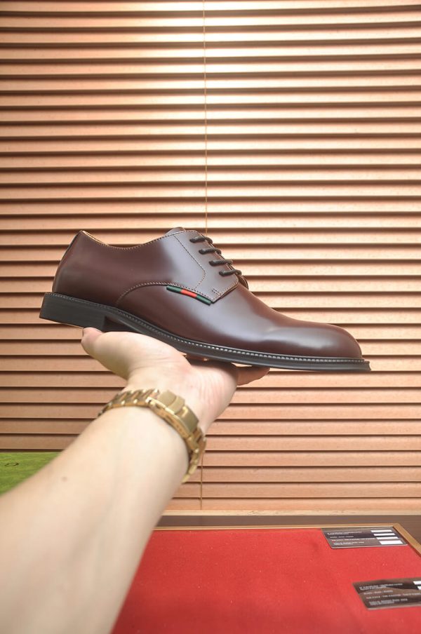Gucci men's leather derby shoes