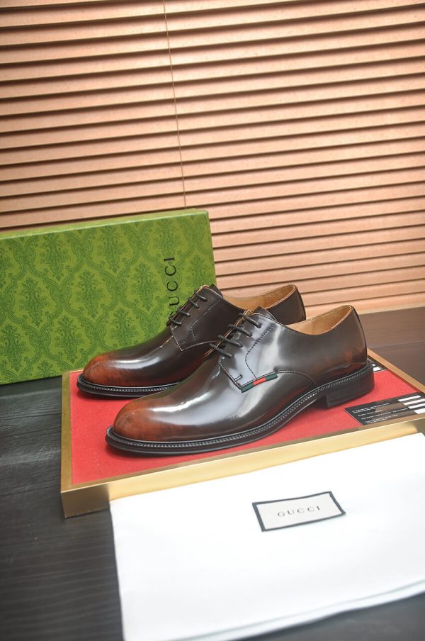 Gucci men's leather derby shoes