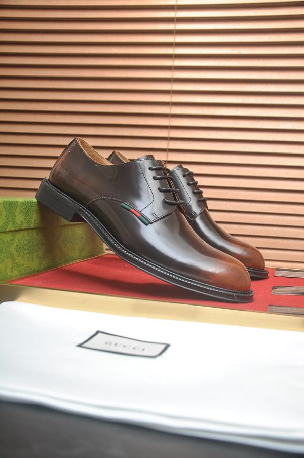 Gucci men's leather derby shoes