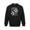 Loewe Anagram Embroidered Crew Neck Sweatshirt- Black
