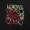 Loewe Anagram Tassel Color Block Crew Neck Sweatshirt- Black