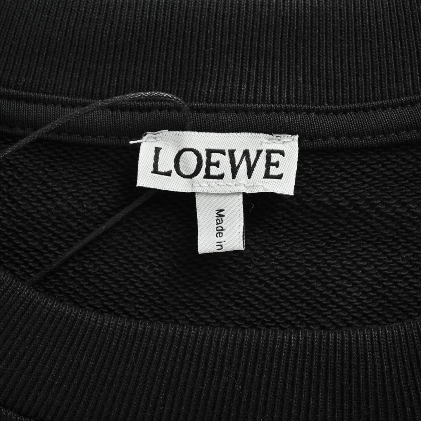 Loewe Anagram Tassel Color Block Crew Neck Sweatshirt- Black 10 Loewe Anagram Tassel Color Block Crew Neck Sweatshirt- Black - Image 10