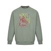 Loewe Anagram Tassel Color Block Crew Neck Sweatshirt- Green
