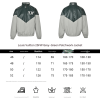 Louis Vuitton Graphic Leather Mix Tracktop- Grey-Green (1) Louis Vuitton Graphic Leather Mix Tracktop Jacket- Grey-Green