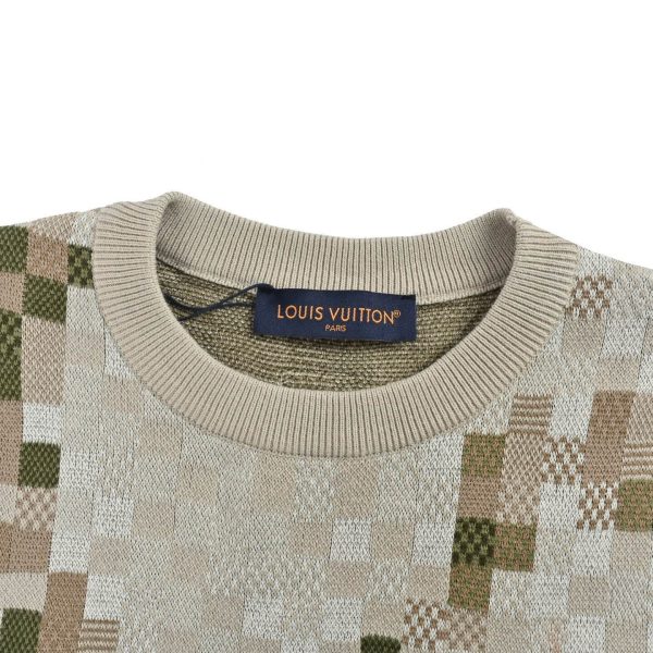 Louis Vuitton Graphic Snake Mosaic Jacquard Sweater- Beige