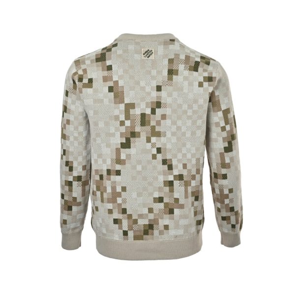 Louis Vuitton Graphic Snake Mosaic Jacquard Sweater- Beige