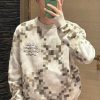 Louis Vuitton Graphic Snake Mosaic Jacquard Sweater- Beige