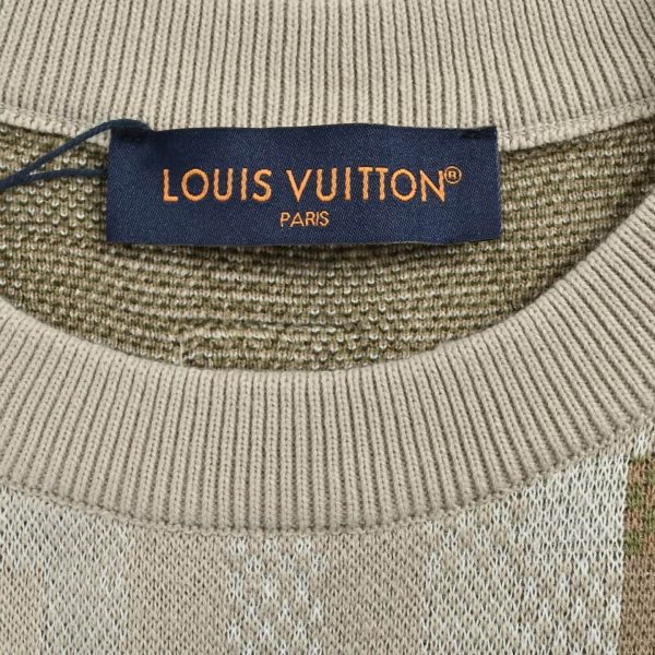 Louis Vuitton Graphic Snake Mosaic Jacquard Sweater- Beige