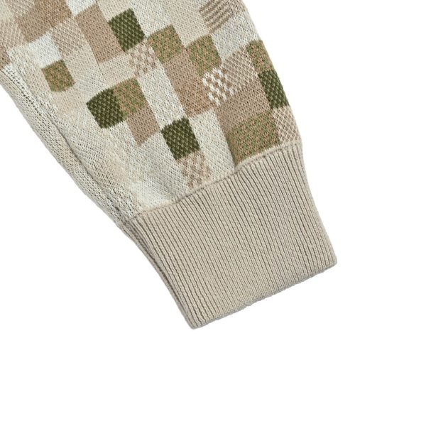 Louis Vuitton Graphic Snake Mosaic Jacquard Sweater- Beige