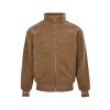 Louis Vuitton Leather Patch Fleece Blouson Jacket- Brown (8) Louis Vuitton Leather Patch Fleece Blouson Jacket- Brown