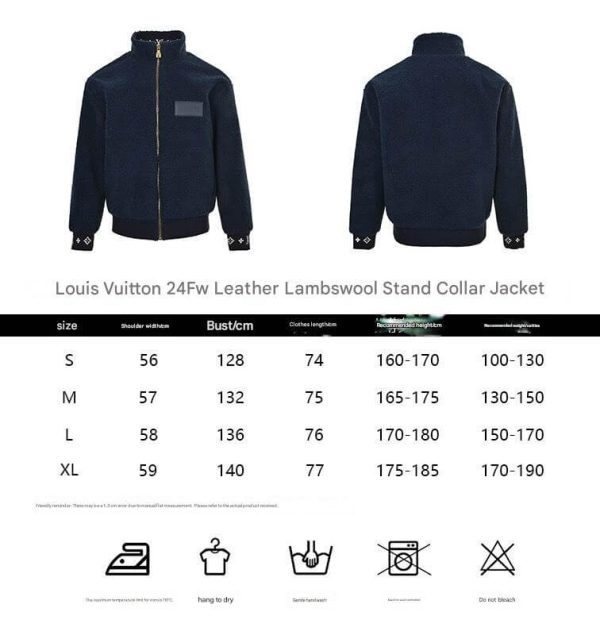 Louis Vuitton Leather Patch Fleece Blouson Jacket- White (11) Louis Vuitton Leather Patch Fleece Blouson Jacket- White