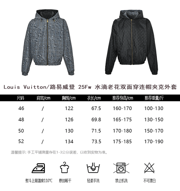 Louis Vuitton Monogram Reversible Hooded Jacket- Dark Gray