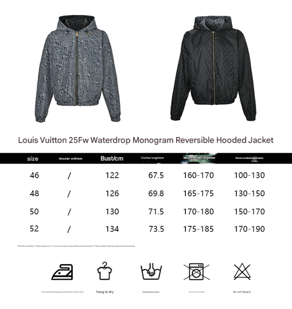 Louis Vuitton Monogram Reversible Hooded Jacket- Dark Gray