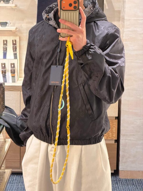 Louis Vuitton Monogram Reversible Hooded Jacket- Dark Gray