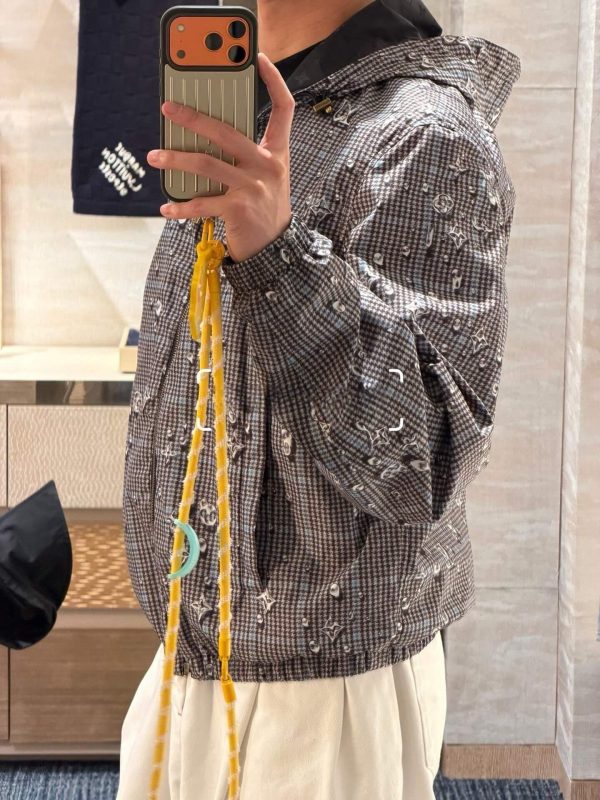 Louis Vuitton Monogram Reversible Hooded Jacket- Dark Gray