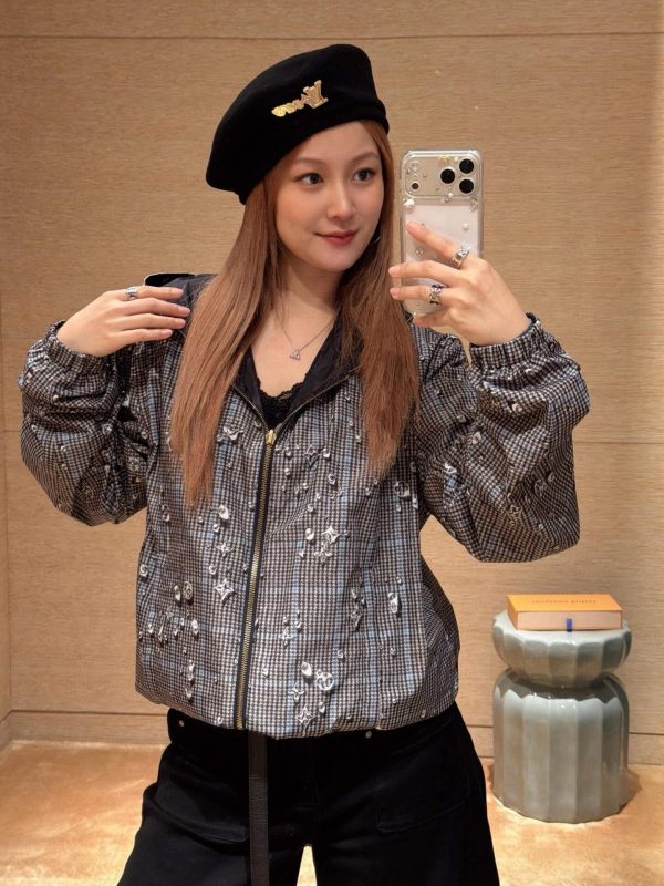 Louis Vuitton Monogram Reversible Hooded Jacket- Dark Gray