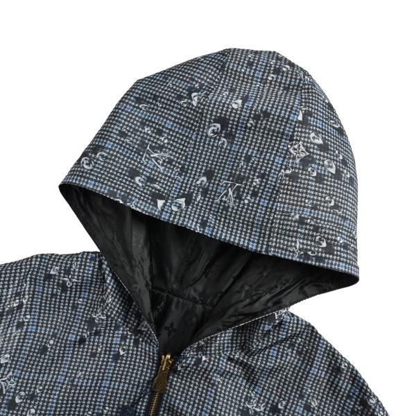 Louis Vuitton Monogram Reversible Hooded Jacket- Dark Gray