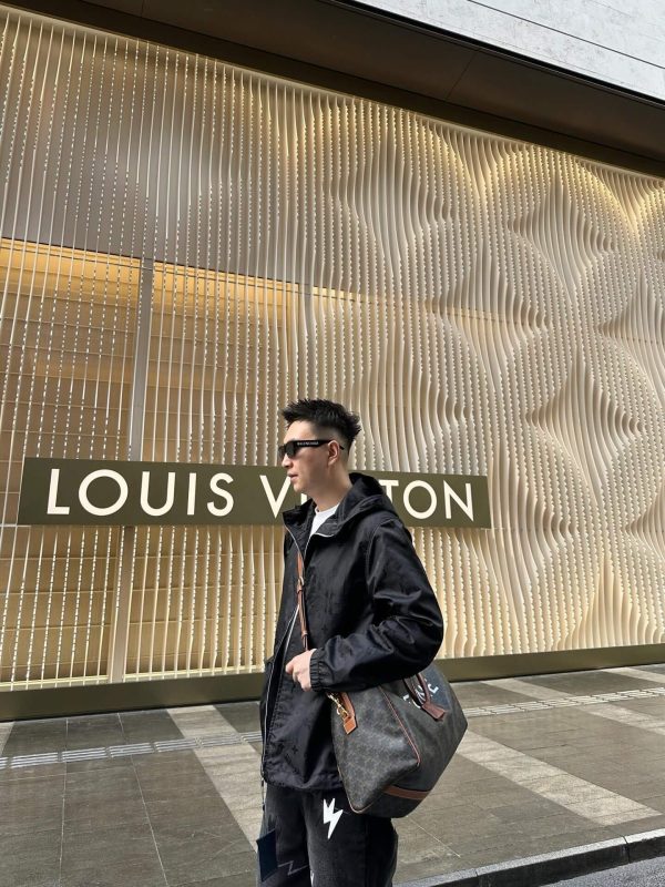 Louis Vuitton Nylon Windbreaker Jacket- Black