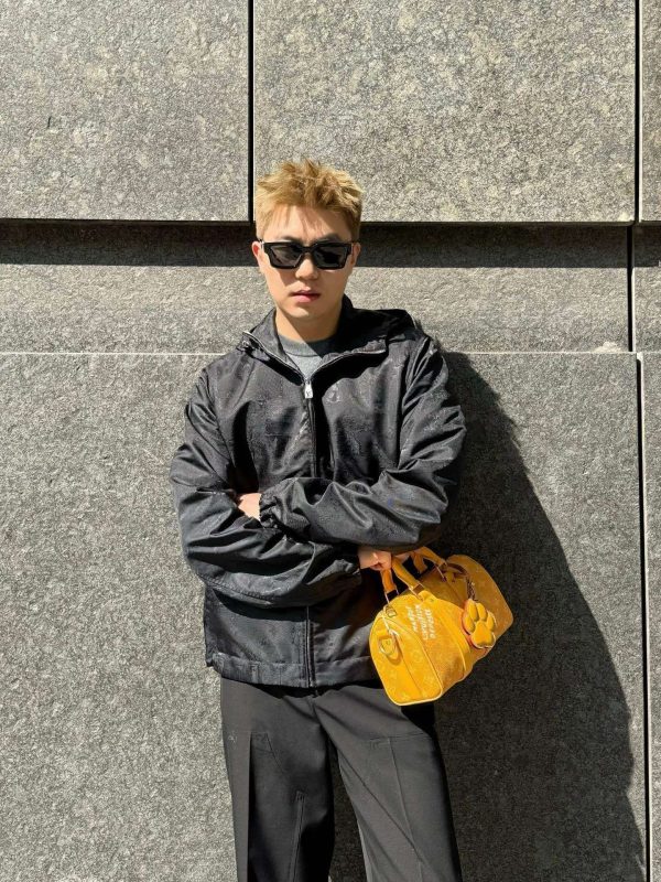 Louis Vuitton Nylon Windbreaker Jacket- Black