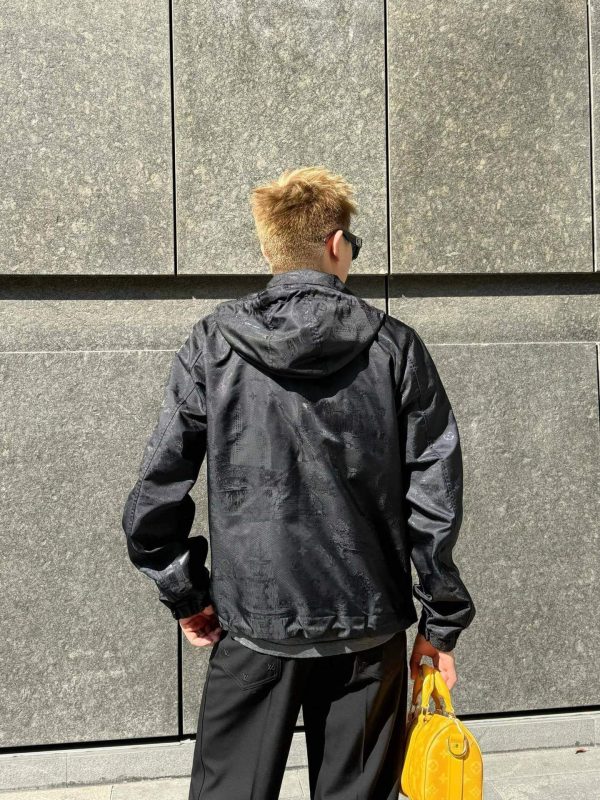 Louis Vuitton Nylon Windbreaker Jacket- Black