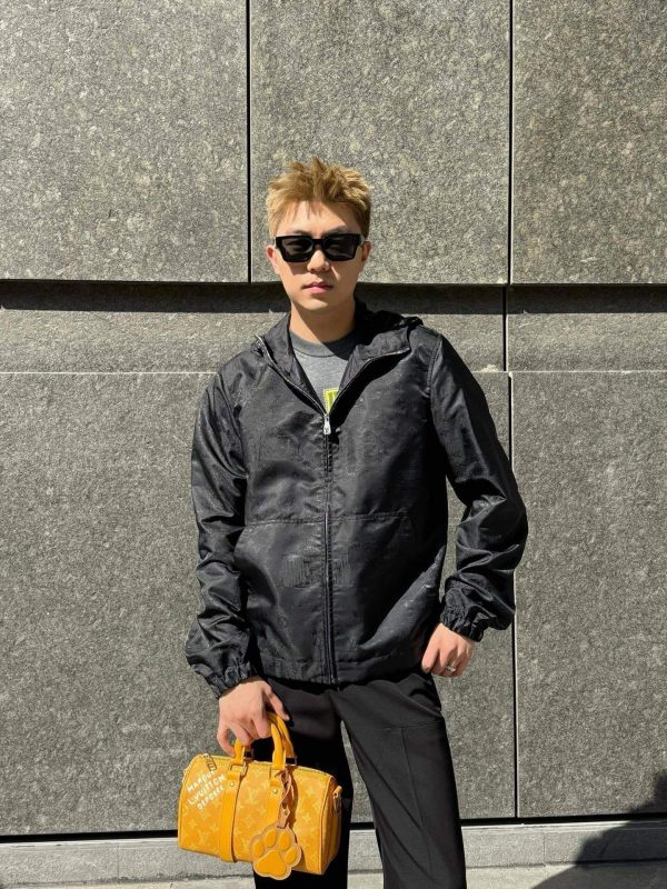Louis Vuitton Nylon Windbreaker Jacket- Black