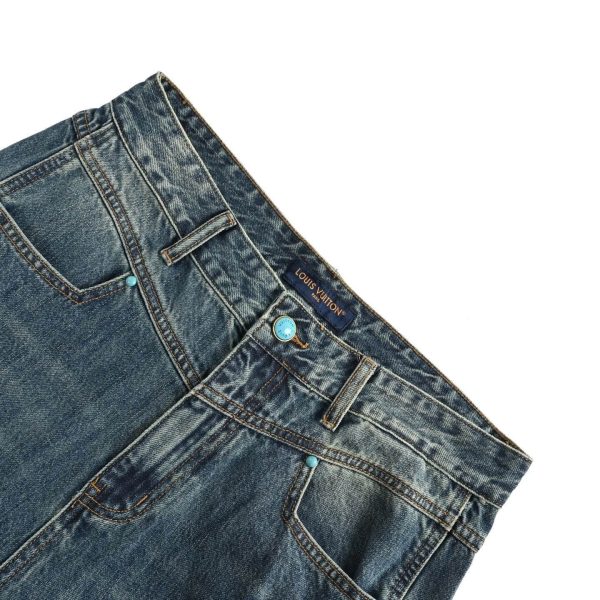 Louis Vuitton Wide Leg Fit Denim Pants- Light Blue