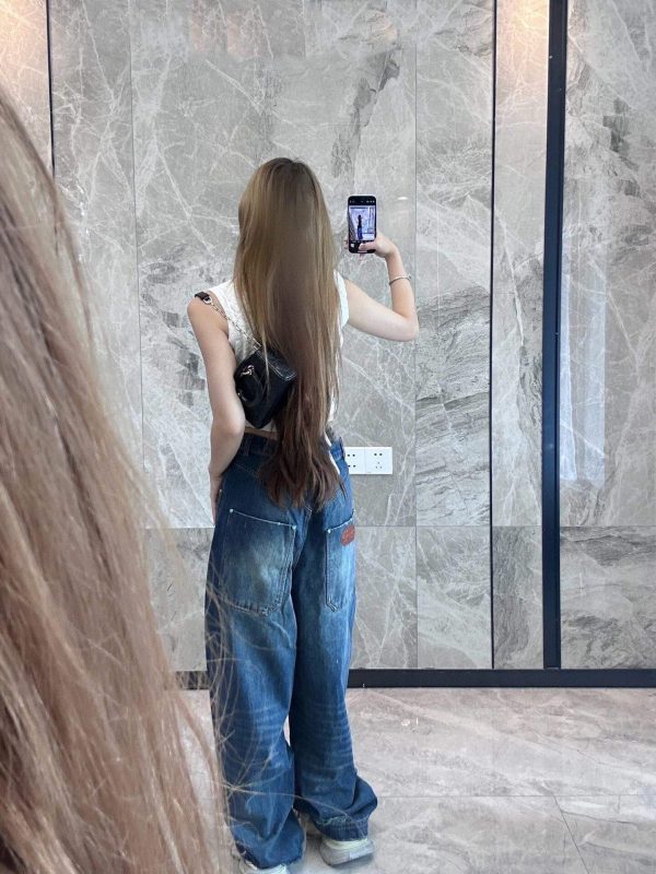 Louis Vuitton Wide Leg Fit Denim Pants- Light Blue