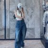 Louis Vuitton Wide Leg Fit Denim Pants- Light Blue