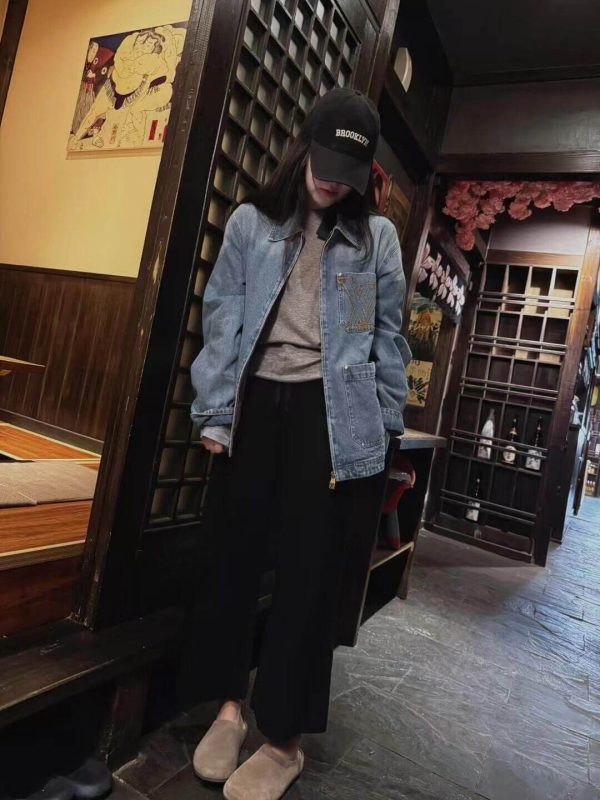 Louis Vuitton Workwear Zip-Up Denim Jacket- Blue